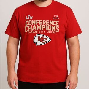 Kansas City Chiefs Super Bowl LIV Conference Champs T-Shirt Fanatics Men’s 2XL